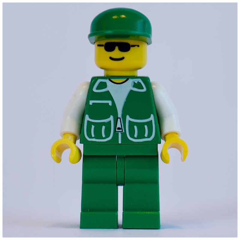 Lego Man, Green Jacket, Green Legs, Green Cap, Sunglasses