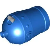 Duplo Cannon, Shooting, with Axle Hole and Light Bluish Gray Wick / Blue