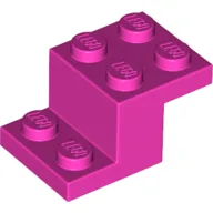 Bracket 3 x 2 x 1 1/3 with Pin Bottom / Dark Pink
