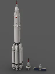 Proton K [1:110 Saturn V scale] with LK-1 circumlunar spacecraft