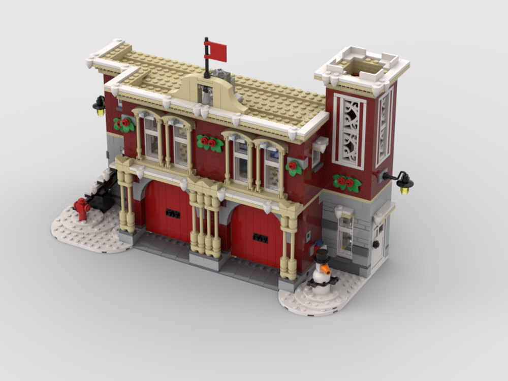 Lego Winter Village Fire Station with 2 Bays 10263 EXTENDED
