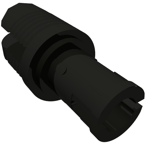 Lego Arm Piece with Pin, 3 Fingers and Outside Thread Grooves / Black