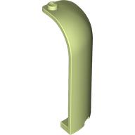 Lego Panel 3 x 3 x 6 Corner Convex with Curved Top / Yellowish Green