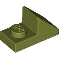 Lego Brick Sloped 45° 2 x 1 with 2/3 Cutout [New Version] / Olive Green