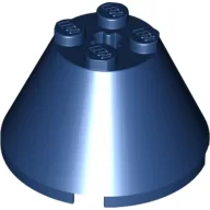 Cone 4 x 4 x 2, Axle Hole [Plain] / Dark Blue