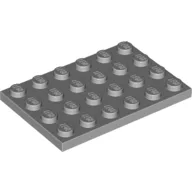 Plate 4 x 6 / Light Bluish Gray