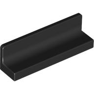 Lego Panel 1 x 4 x 1 with Rounded Corners [Thick Wall] / Black