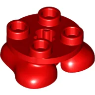 Feet, 2 x 2 x 2/3 with 4 Studs on Top / Red