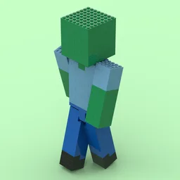 Computer Game Style Zombie