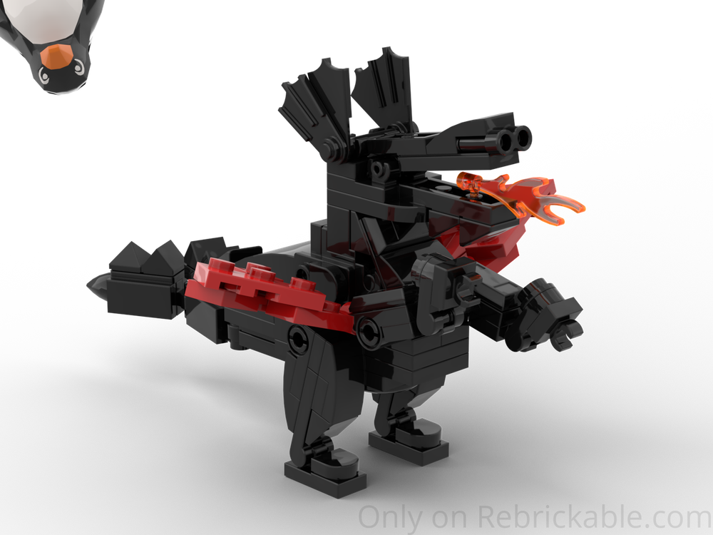Lego brick built classic dragon