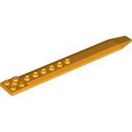 Lego Plate Special 2 x 16 with Angled Side Extensions and Hole (Rotor Blade) / Bright Light Orange