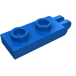 Hinge Plate 1 x 2 with 2 Fingers and Hollow Studs / Blue