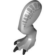 Animal Body Part, Dinosaur, Indominus Rex Leg, Left, with Pin, Metallic Silver Patches and Black Claws Print / Light Bluish Gray