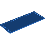 Lego Plate Special 6 x 16 with Studs on 3 Edges / Blue