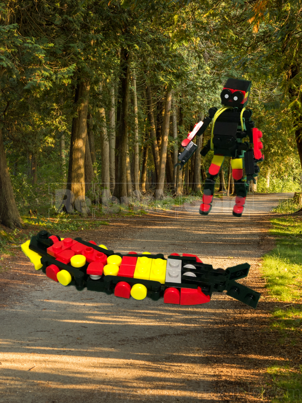 Lego Arthropleura and human