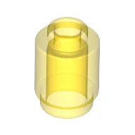 Brick Round 1 x 1 Open Stud / Trans-Yellow