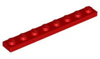 Plate 1 x 8 / Red