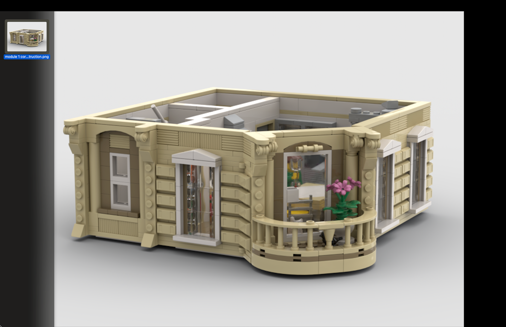 Lego corner building module