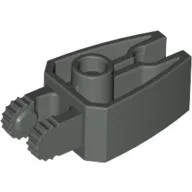 Hinge 1 x 3 Locking with 2 Fingers and Claw End, 9 Teeth / Dark Gray
