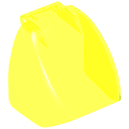 Lego Duplo Windscreen 4 x 4 x 2 Curved / Trans-Neon Green