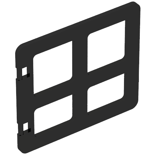 Lego Duplo Door / Window with Four Panes Square Corners / Black