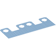 Lego Hipwear Skirt, 4 Holes with Blue Gingham Pattern [10mm]