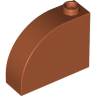 Lego Brick Curved 1 x 3 x 2 / Dark Orange
