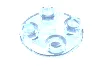 Plate Round 2 x 2 with Rounded Bottom [Boat Stud] / Trans-Medium Blue