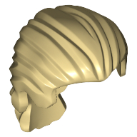 Lego Hair Swept Back with Short Ponytail / Tan