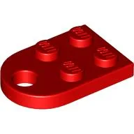 Plate Special 3 x 2 with Rounded End, Hole / Red