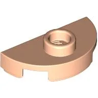 Plate Special Round 1 x 2 Half Circle with Stud (Jumper) / Light Nougat