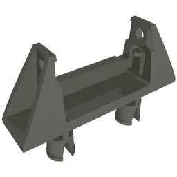 String Reel 1 x 4 x 2 Holder with 2 Technic Pins / Dark Gray