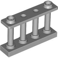 Lego Fence Spindled 1 x 4 x 2 [2 Top Studs] / Light Bluish Gray