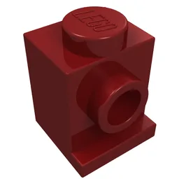 Brick Special 1 x 1 with Headlight / Dark Red