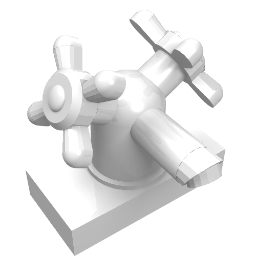 Lego Tap 1 x 2 with Dual Handles