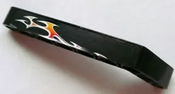 Technic, Liftarm, Modified Bent Thick 1 x 9 (7 - 3) with Flames Pattern Model Left (Sticker) - Set 8646