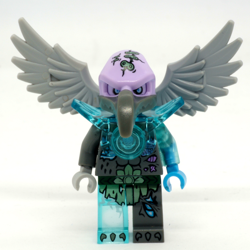 Lego Vornon with Trans-Light Blue Shoulder Armor (with 15712 Tile with Clip)