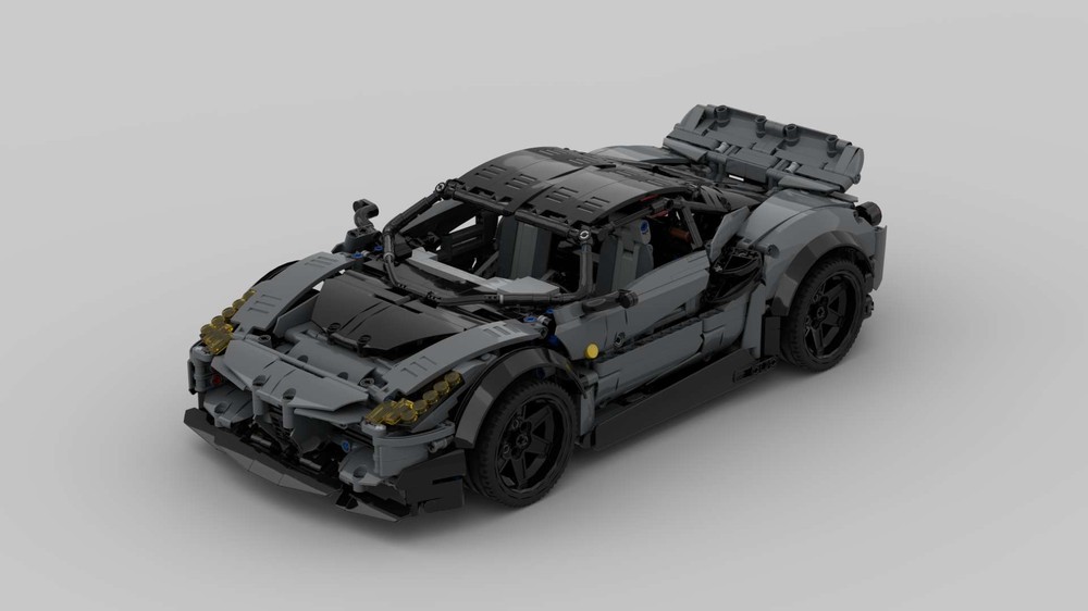 Lego Ferrari 488 Pista Liberty Walk (Dark Grey color)