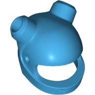 Lego Helmet, Standard, 2 Horn Holes / Dark Azure