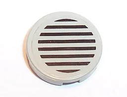 Tile, Round 2 x 2 with Black Stripes on Light Gray Background Pattern (Sticker) - Set 5542