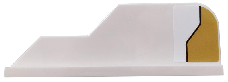 Lego Tail 8 x 1 with Stepped Fin with Gold Decoration Pattern Model Left Side (Sticker) - Set 75970