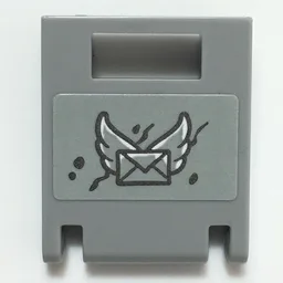 Container, Box 2 x 2 x 2 Door with Slot with Envelope with Wings Pattern (Sticker) - Set 41196