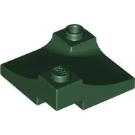 Brick Curved, Internal Double, 3 x 3 with 1/3 Inverted Cutout, Corner / Dark Green