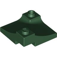 Lego Brick Curved, Internal Double, 3 x 3 with 1/3 Inverted Cutout, Corner / Dark Green