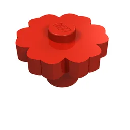 Plant, Flower 2 x 2 - Round [Solid Stud] / Red