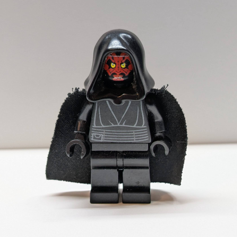 Lego Darth Maul, Black Hood and Cape, Pouch on Belt