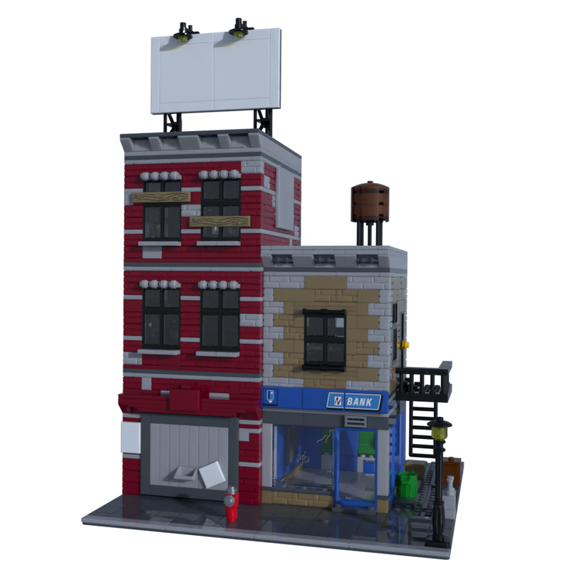 Lego MOC - Daredevil: Fogwell's Gym / Eddie Brock's Apartment - Modular Building