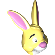 Lego Minifig Head Special, Rabbit / Bright Light Yellow