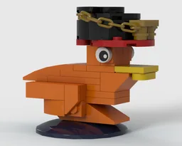 Orange Duck with Officer Hat