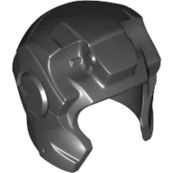 Helmet Space with Open Face Rounded, Top Hinge / Black